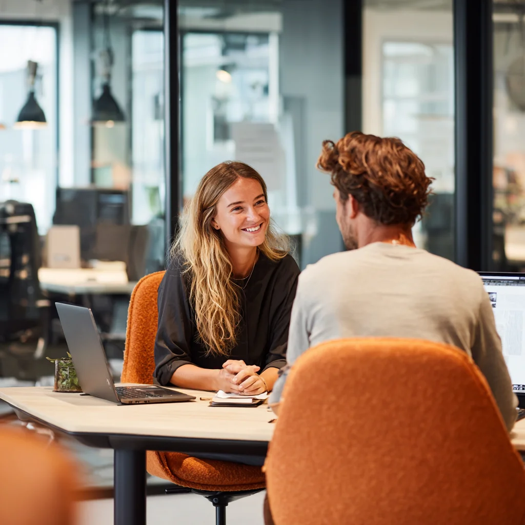 Mees Shot Of A Modern Office Dutch Company Two People Having 94c4455a Cfd4 41df 9079 3cfa13716f4a 2